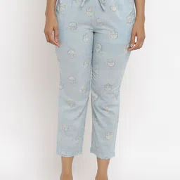 W The Folksong Collection Women Printed Cotton Cropped Trousers-image-50
