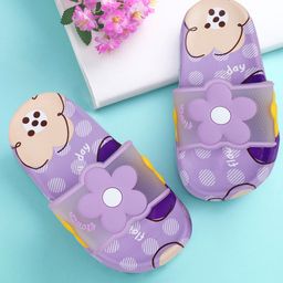 Baby Moo Girls Floral Printed Waterproof Anti-Skid & Lightweight Sliders-49