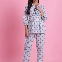 Prakrti Printed Pure Cotton Tunic With Trousers Set-image-35