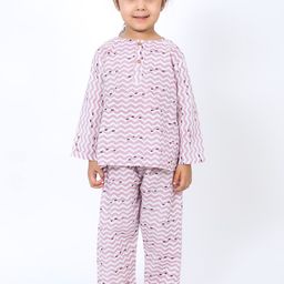BAESD Kids Conversational Printed Pure Cotton Night Suit-97