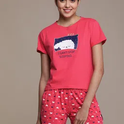 beebelle Conversational Printed Pure Cotton Night Suit-image-47