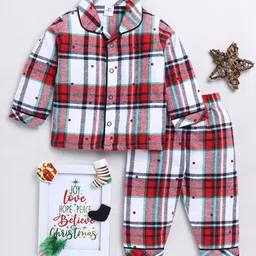Clt.s Unisex Kids Checked Night Suit-image-32