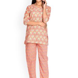 Kesarya Women Printed Pure Cotton Night suit-image-18
