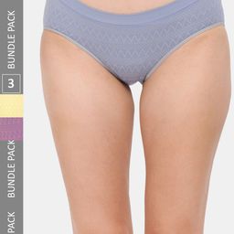 Amour Secret Women Pack Of 3 Geometric Anti-Bacterial Hipster Briefs-image-10