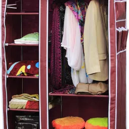 Double door almirah Carbon Steel Collapsible Wardrobe-16