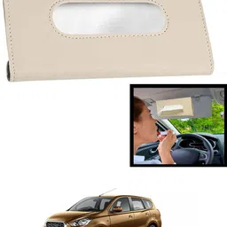 maties Universal Leatherite Rectangle Beige Tissue Box For Car/office/Home-118 Vehicle Tissue Dispenser-picture-40