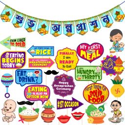 Annaprashan Banner Bengali Font Shubho Annaprashan with Photo Booth Props-26