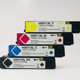 UV 970 XL Black & 971 XL Cyan, Magenta & Yellow Ink Cartridge Combo Black + Tri Color Combo Pack Ink Cartridge-15