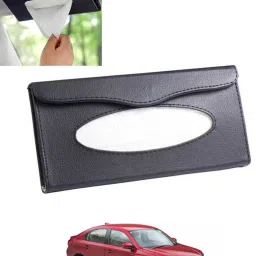 Universal Leatherite Rectangle Black Tissue Box For Car/office/Home-19 Vehicle Tissue Dispenser-image-13