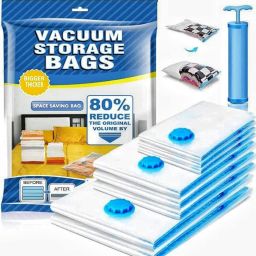 Vacuum Bags for Clothes with Handy Suction Pump, Vacuum Storage Bags-6 High Volume Storage Vacuum Bags, Travel Storage Vacuum Bags-image-34