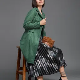 Polyester Solid Coat For Women-image-44