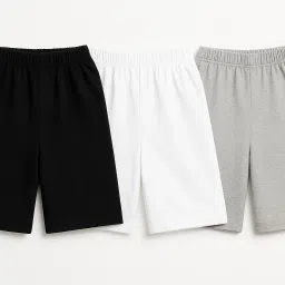 Pack of 3 Solid Women Multicolor Cycling Shorts-image-8