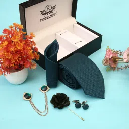 RANDOM STRIPE Silk Cufflink & Tie Pin Set-picture-5