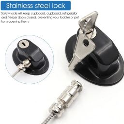 palay Child Security Locks with 2 Keys for Cupboard, Cabinets, Fridge & Freezers image 4