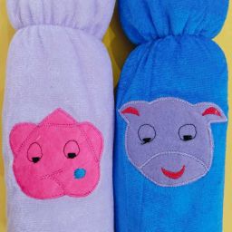New Born Baby Feeding Velvet Bottle Cover -250ml - Pack of 2 (Multicolor)-26