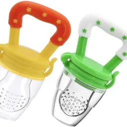 Baby Pacifier Food Feeder Silicone Fresh Fruit Milk Nibbler Feeding Safe Kids Supplies Nipple Teather Pacifier Bottles (Pack of 2Pc Soother) Soother-11