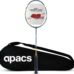 Finapi 232 Xtra Power (40 LBS, 40T Extra Strong Graphite) Blue, Gold Unstrung Badminton Racquet-23