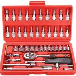 High Quality 46pcs 1/4-Inch Socket Set Tool Ratchet Torque Wrench Combo Tools Kit Car Repair Box for Bike Spanner Motorcycle Force Car Repair Tool Kit, Car Repair Tools, Socket Set, Socket Set 46, Socket Wrench Tool Kit, Wrench Set, Wrench Set Box Socket Tools, Socket Tool Kit, Socket Set Box, Tool Box Socket Set, Tools Box Socket, Tool Box Set, Vehicle Tools Socket Set-14