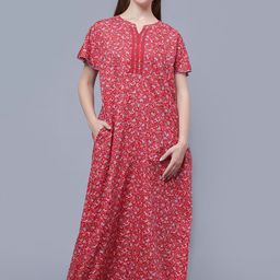 NIGHTSPREE Floral Printed Maxi Nightdress-image-60