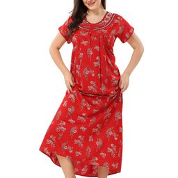 Soulemo Women Floral Printed Maxi Nightdress-image-64
