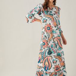 The Kaftan Company White Printed Maxi Nightdress-picture-12