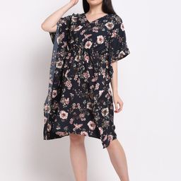 EROTISSCH Black & Pink Printed Kaftan Nightdress-image-75