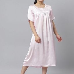 Aila Round Neck Midi Nightdress-image-97