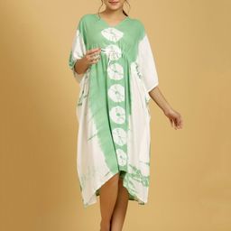 HANDICRAFT PALACE Tie & Dye Printed Kaftan Nightdress-image-33