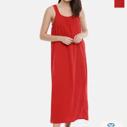GOLDSTROMS Pack Of 2 Sleeveless Pure Cotton Midi Nightdress-picture-55