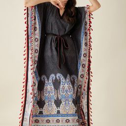 The Kaftan Company Ethnic Motifs Printed Maxi Nightdress-image-53