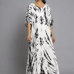 HANDICRAFT PALACE Printed Kaftan Maxi Nightdress-image-94
