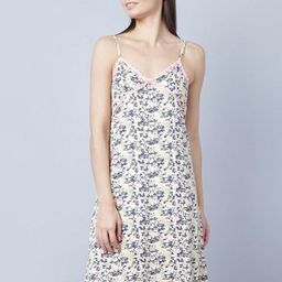 Aila Floral Printed Shoulder Straps Nightdress-image-70