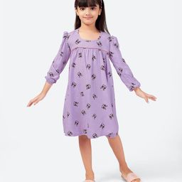 BAESD Girls Conversational Printed Nightdress-31
