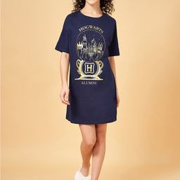 Dreamz by Pantaloons Graphic Printed Pure Cotton T-Shirt Nightdress-image-114