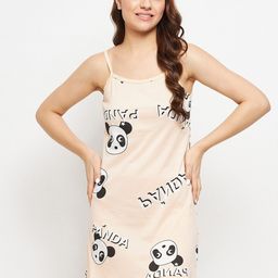 Camey Cartoon Characters Printed Shoulder Strap Nightdress-picture-9