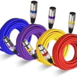 XLR Male to XLR Female Cable (Pack of 4 Colors) Microphone/Mixer XLR Cable (1.5 Meter) XLR 3 pin Male to XLR Female Cable-21