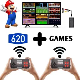 Wireless Game Box ( 620 Games in Built) AV-Out TV Video Game Players Limited Edition-image-32