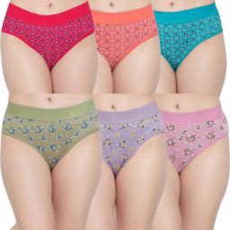 Pack of 6 Women Hipster Multicolor Panty-image-1