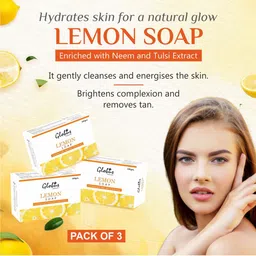 Globus naturals Set of 3 Refreshing Lemon Vitamin C Soap 100 g each-12