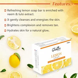 Globus naturals Set of 3 Refreshing Lemon Vitamin C Soap 100 g each image 4