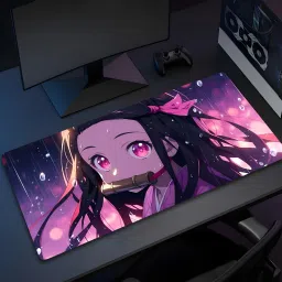 Eshaaver Laptop & Desktop Mat Nezuko Kamado Animie Printed Anti-Fray Cloth & Spill Proof Mousepad-16