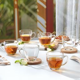 borosil Oasis Tea/Coffee Set, Borosilicate Tuff Glass Made in India Cup Set Glass Coffee Mug-picture-30
