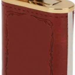Antique Leather Brass Emblem Cigar Shape Cigarette Lighter Pocket Lighter-image-1