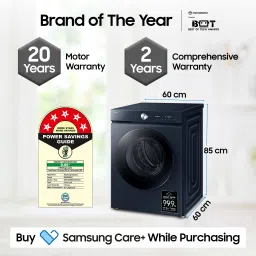 samsung 12 kg Fully Automatic Front Load with In-built Heater Black, Blue image 4