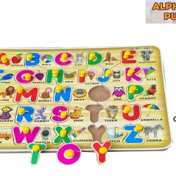 popplop Learning toy Board 3D AtoZ Alphabet Puzzle Construction Building Blocks Games image 2
