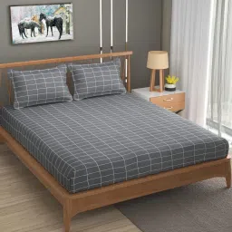 200 TC Polyester Double Checkered Flat Bedsheet-image-50