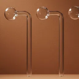 wishingbell natural 6 inch Bend Glass Oil Burner Pipe Transparent (Pack of 4) Borosilicate Glass Inside Fitting Hookah Mouth Tip-picture-4