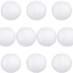 Hanging paper White Lantern 10Pack of L 12 inch 44 White Paper Hanging Lantern-28