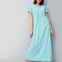 max Floral Printed Pure Cotton Maxi Nightdress-image-95