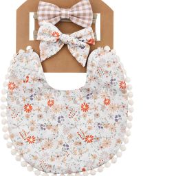 Baby Feeding Bib And Bow Cotton Tableware, Ideal For Feeding Baby - Off White-image-64